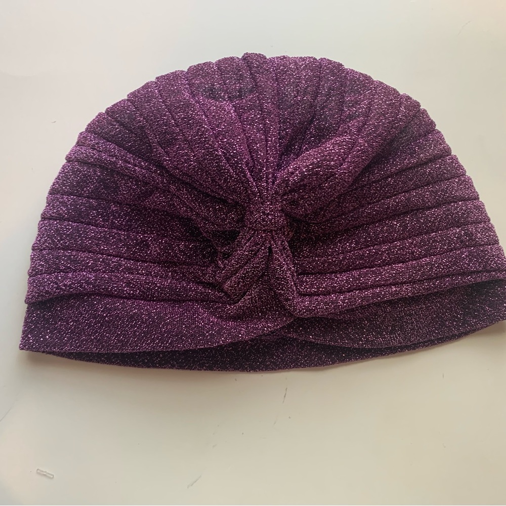 Purple shimmer hair cover/hat (1588)